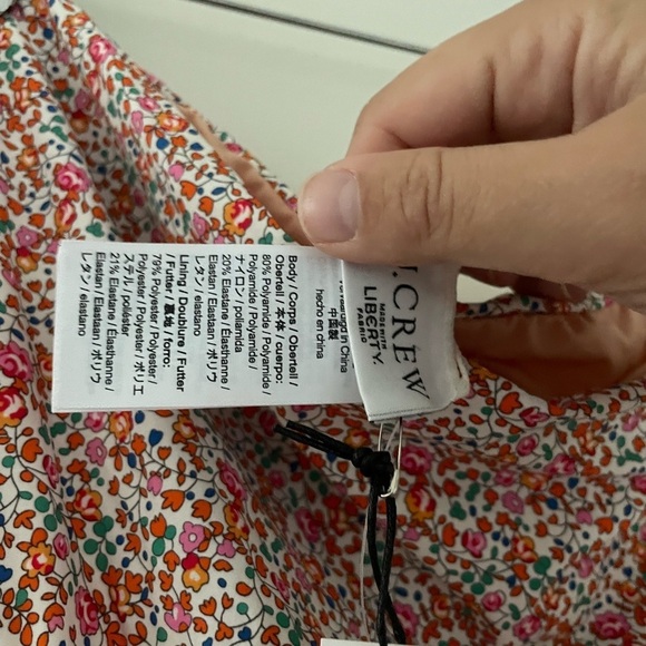 NWT J. Crew High Cut Waist Bikini Bottom Eloise Liberty London Floral XXL - Picture 6 of 10